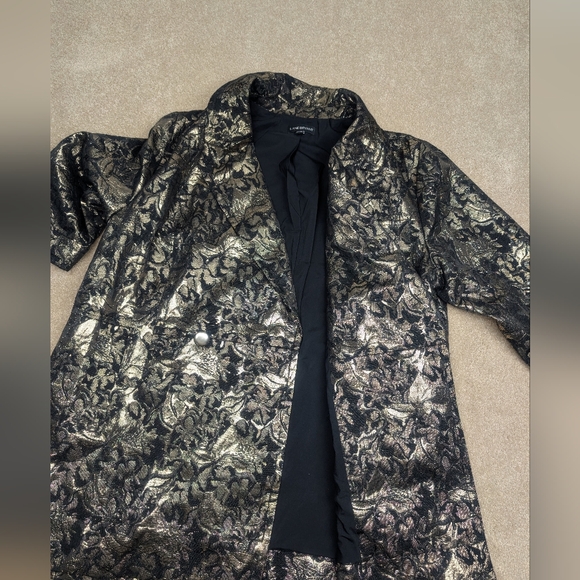 Lane Bryant Brocade Blazer Black and Gold Size 18/20 - Picture 5 of 15